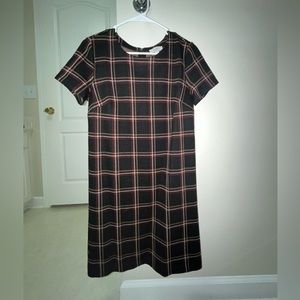 Loft Plaid Shift Dress